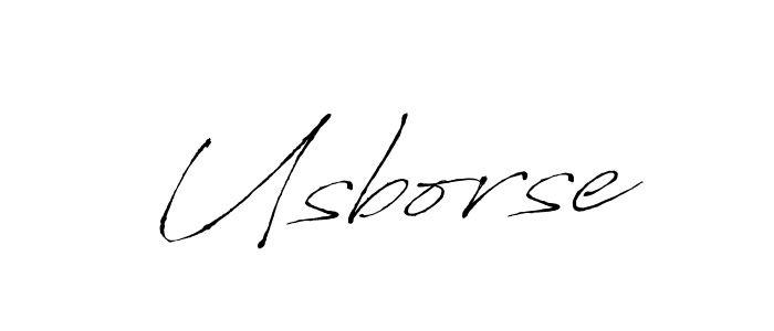 Make a beautiful signature design for name Usborse. With this signature (Antro_Vectra) style, you can create a handwritten signature for free. Usborse signature style 6 images and pictures png