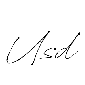 Make a beautiful signature design for name Usd. With this signature (Antro_Vectra) style, you can create a handwritten signature for free. Usd signature style 6 images and pictures png
