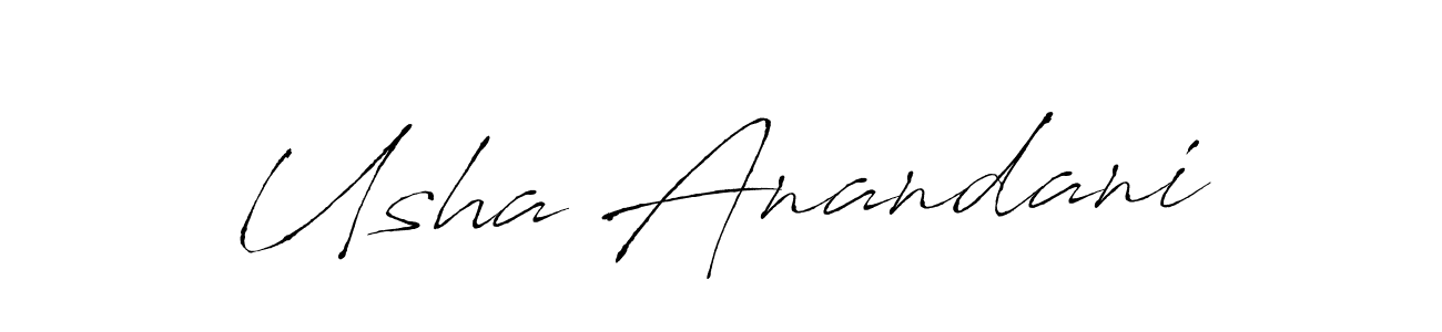 if you are searching for the best signature style for your name Usha Anandani. so please give up your signature search. here we have designed multiple signature styles  using Antro_Vectra. Usha Anandani signature style 6 images and pictures png