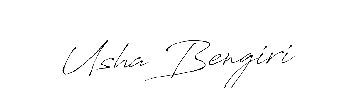 Usha Bengiri stylish signature style. Best Handwritten Sign (Antro_Vectra) for my name. Handwritten Signature Collection Ideas for my name Usha Bengiri. Usha Bengiri signature style 6 images and pictures png