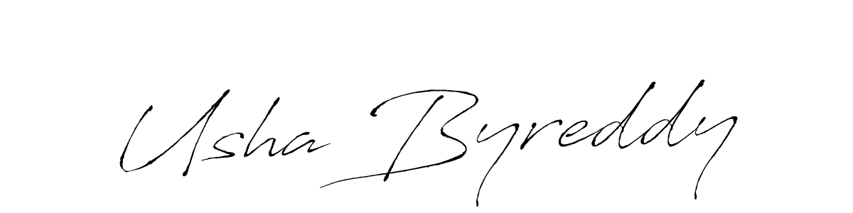 if you are searching for the best signature style for your name Usha Byreddy. so please give up your signature search. here we have designed multiple signature styles  using Antro_Vectra. Usha Byreddy signature style 6 images and pictures png