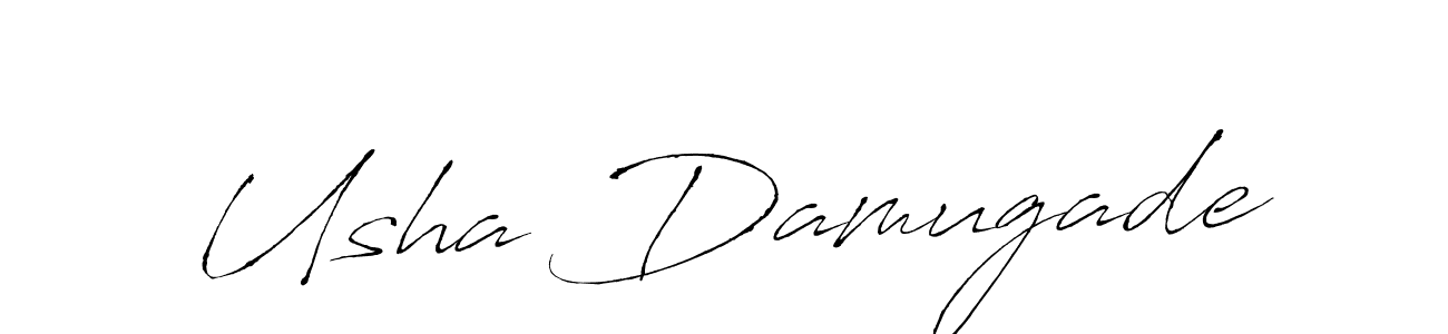 Similarly Antro_Vectra is the best handwritten signature design. Signature creator online .You can use it as an online autograph creator for name Usha Damugade. Usha Damugade signature style 6 images and pictures png