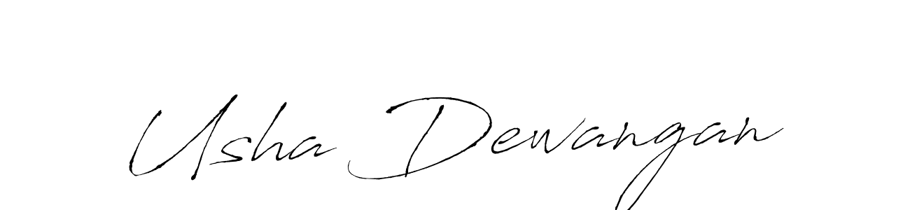 Make a beautiful signature design for name Usha Dewangan. With this signature (Antro_Vectra) style, you can create a handwritten signature for free. Usha Dewangan signature style 6 images and pictures png