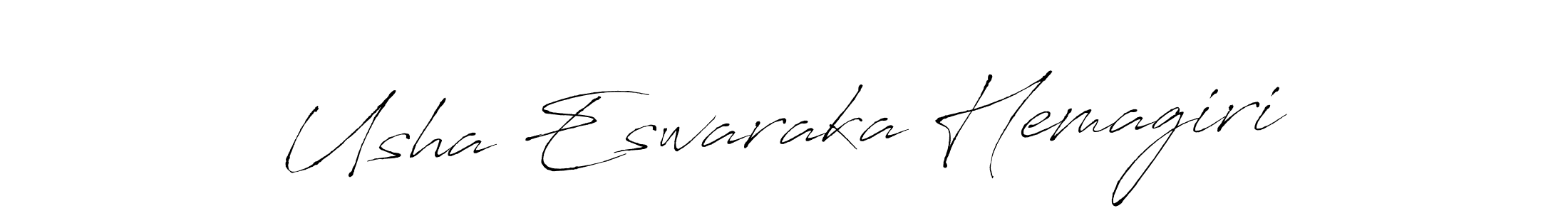 This is the best signature style for the Usha Eswaraka Hemagiri name. Also you like these signature font (Antro_Vectra). Mix name signature. Usha Eswaraka Hemagiri signature style 6 images and pictures png