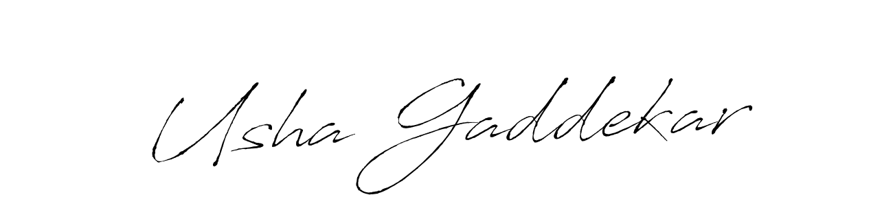 This is the best signature style for the Usha Gaddekar name. Also you like these signature font (Antro_Vectra). Mix name signature. Usha Gaddekar signature style 6 images and pictures png