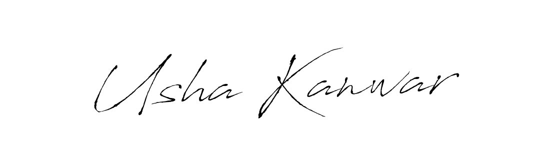 Design your own signature with our free online signature maker. With this signature software, you can create a handwritten (Antro_Vectra) signature for name Usha Kanwar. Usha Kanwar signature style 6 images and pictures png