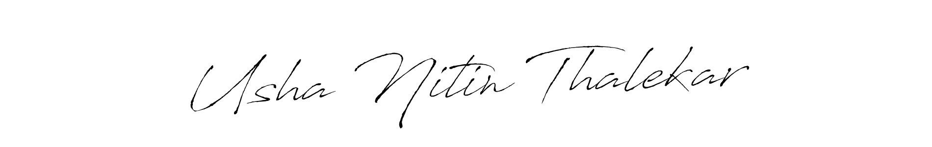 Also You can easily find your signature by using the search form. We will create Usha Nitin Thalekar name handwritten signature images for you free of cost using Antro_Vectra sign style. Usha Nitin Thalekar signature style 6 images and pictures png