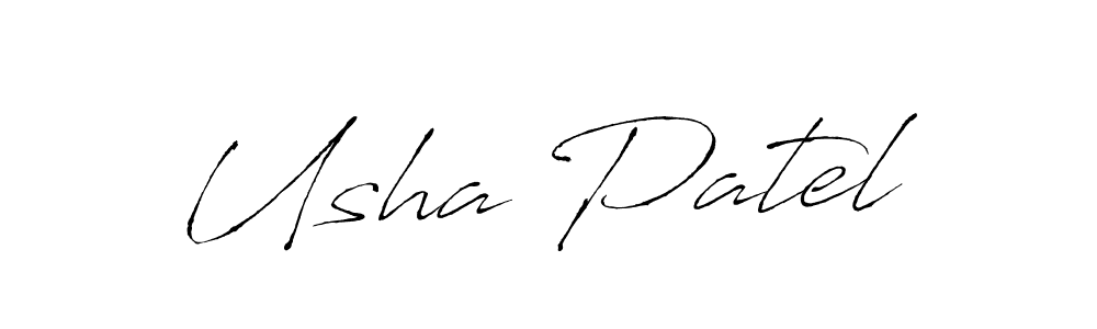 Make a beautiful signature design for name Usha Patel. With this signature (Antro_Vectra) style, you can create a handwritten signature for free. Usha Patel signature style 6 images and pictures png