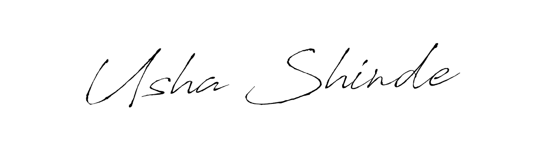Make a beautiful signature design for name Usha Shinde. With this signature (Antro_Vectra) style, you can create a handwritten signature for free. Usha Shinde signature style 6 images and pictures png