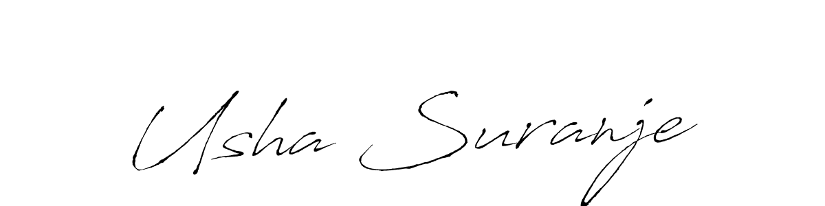 It looks lik you need a new signature style for name Usha Suranje. Design unique handwritten (Antro_Vectra) signature with our free signature maker in just a few clicks. Usha Suranje signature style 6 images and pictures png