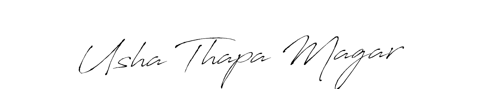 You can use this online signature creator to create a handwritten signature for the name Usha Thapa Magar. This is the best online autograph maker. Usha Thapa Magar signature style 6 images and pictures png