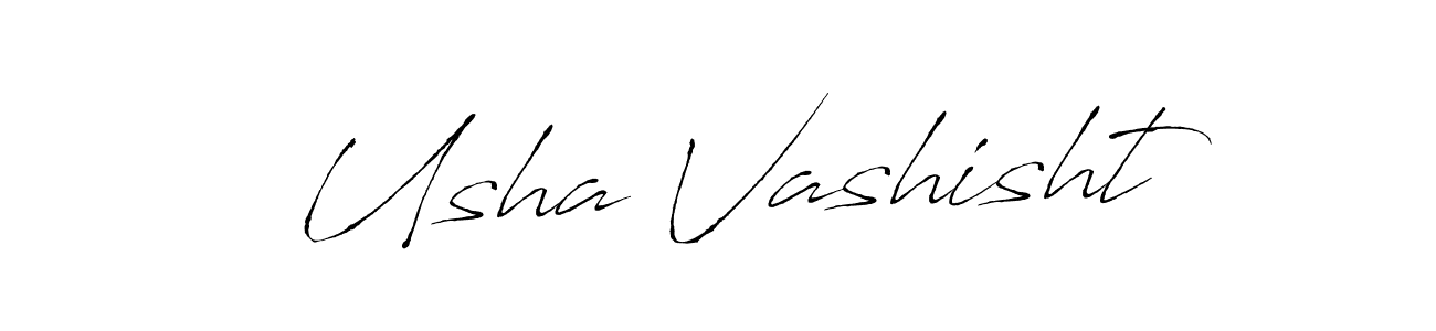 Make a beautiful signature design for name Usha Vashisht. Use this online signature maker to create a handwritten signature for free. Usha Vashisht signature style 6 images and pictures png