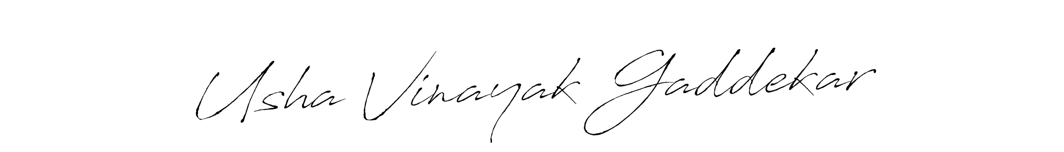 This is the best signature style for the Usha Vinayak Gaddekar name. Also you like these signature font (Antro_Vectra). Mix name signature. Usha Vinayak Gaddekar signature style 6 images and pictures png