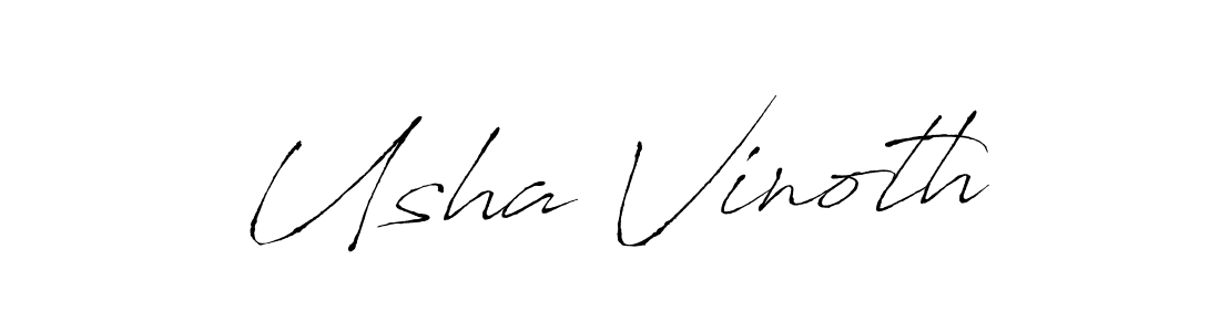 Make a beautiful signature design for name Usha Vinoth. With this signature (Antro_Vectra) style, you can create a handwritten signature for free. Usha Vinoth signature style 6 images and pictures png