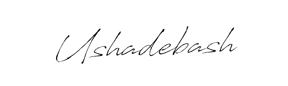 You should practise on your own different ways (Antro_Vectra) to write your name (Ushadebash) in signature. don't let someone else do it for you. Ushadebash signature style 6 images and pictures png