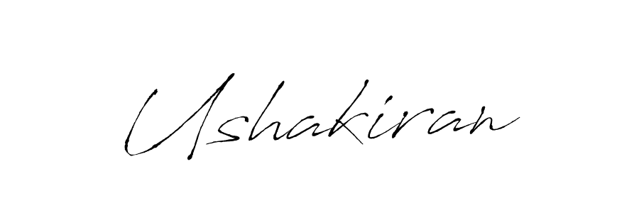 Make a beautiful signature design for name Ushakiran. With this signature (Antro_Vectra) style, you can create a handwritten signature for free. Ushakiran signature style 6 images and pictures png