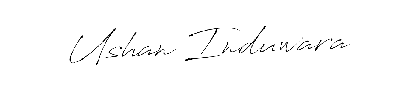 Create a beautiful signature design for name Ushan Induwara. With this signature (Antro_Vectra) fonts, you can make a handwritten signature for free. Ushan Induwara signature style 6 images and pictures png