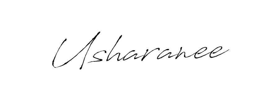 Make a beautiful signature design for name Usharanee. With this signature (Antro_Vectra) style, you can create a handwritten signature for free. Usharanee signature style 6 images and pictures png