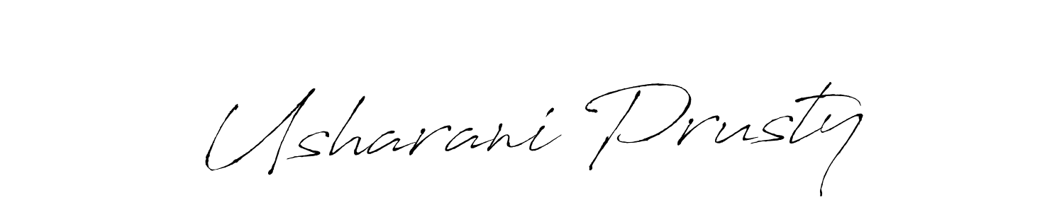 Also You can easily find your signature by using the search form. We will create Usharani Prusty name handwritten signature images for you free of cost using Antro_Vectra sign style. Usharani Prusty signature style 6 images and pictures png