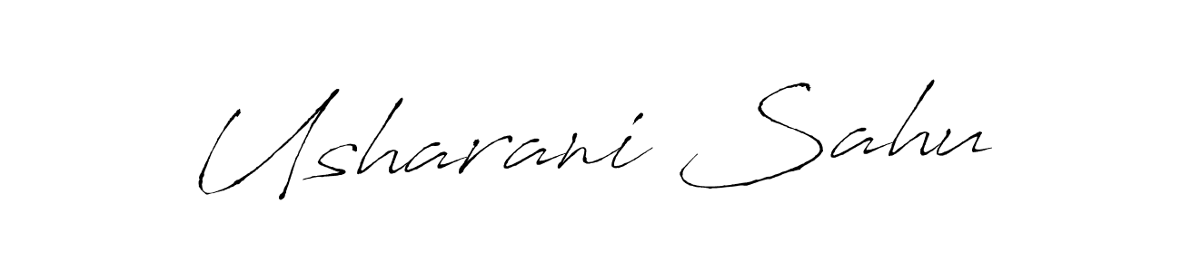 Also You can easily find your signature by using the search form. We will create Usharani Sahu name handwritten signature images for you free of cost using Antro_Vectra sign style. Usharani Sahu signature style 6 images and pictures png