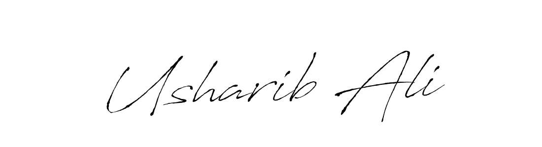 The best way (Antro_Vectra) to make a short signature is to pick only two or three words in your name. The name Usharib Ali include a total of six letters. For converting this name. Usharib Ali signature style 6 images and pictures png