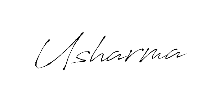 The best way (Antro_Vectra) to make a short signature is to pick only two or three words in your name. The name Usharma include a total of six letters. For converting this name. Usharma signature style 6 images and pictures png