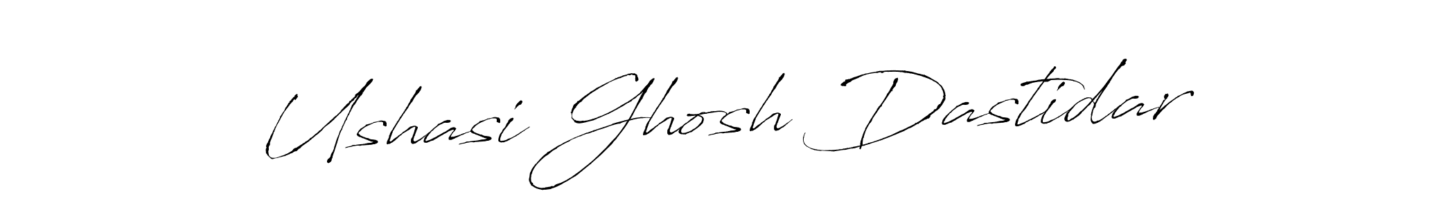 How to make Ushasi Ghosh Dastidar signature? Antro_Vectra is a professional autograph style. Create handwritten signature for Ushasi Ghosh Dastidar name. Ushasi Ghosh Dastidar signature style 6 images and pictures png