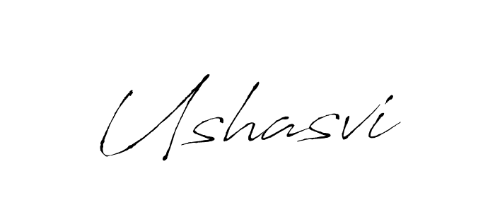 Create a beautiful signature design for name Ushasvi. With this signature (Antro_Vectra) fonts, you can make a handwritten signature for free. Ushasvi signature style 6 images and pictures png