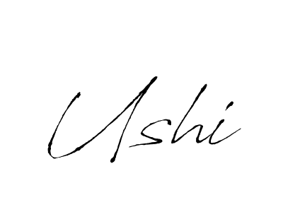 Ushi stylish signature style. Best Handwritten Sign (Antro_Vectra) for my name. Handwritten Signature Collection Ideas for my name Ushi. Ushi signature style 6 images and pictures png