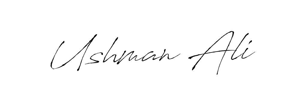 Use a signature maker to create a handwritten signature online. With this signature software, you can design (Antro_Vectra) your own signature for name Ushman Ali. Ushman Ali signature style 6 images and pictures png