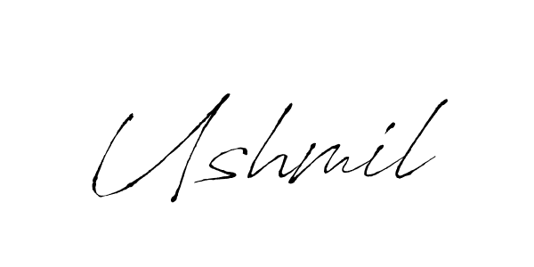 You can use this online signature creator to create a handwritten signature for the name Ushmil. This is the best online autograph maker. Ushmil signature style 6 images and pictures png
