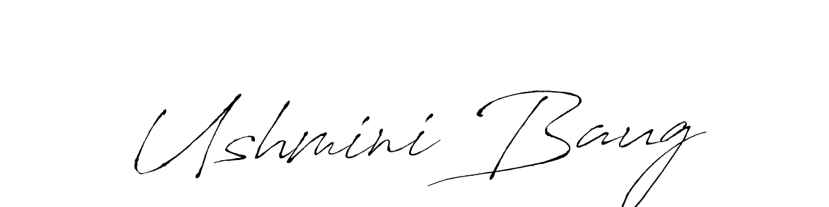 Create a beautiful signature design for name Ushmini Baug. With this signature (Antro_Vectra) fonts, you can make a handwritten signature for free. Ushmini Baug signature style 6 images and pictures png