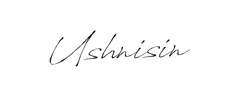 You should practise on your own different ways (Antro_Vectra) to write your name (Ushnisin) in signature. don't let someone else do it for you. Ushnisin signature style 6 images and pictures png