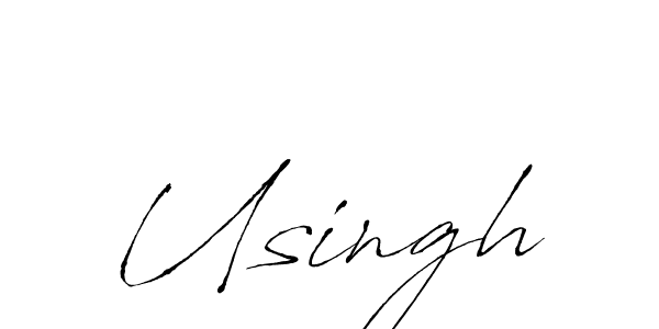 Design your own signature with our free online signature maker. With this signature software, you can create a handwritten (Antro_Vectra) signature for name Usingh. Usingh signature style 6 images and pictures png