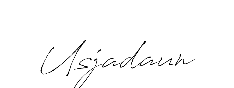 Antro_Vectra is a professional signature style that is perfect for those who want to add a touch of class to their signature. It is also a great choice for those who want to make their signature more unique. Get Usjadaun name to fancy signature for free. Usjadaun signature style 6 images and pictures png