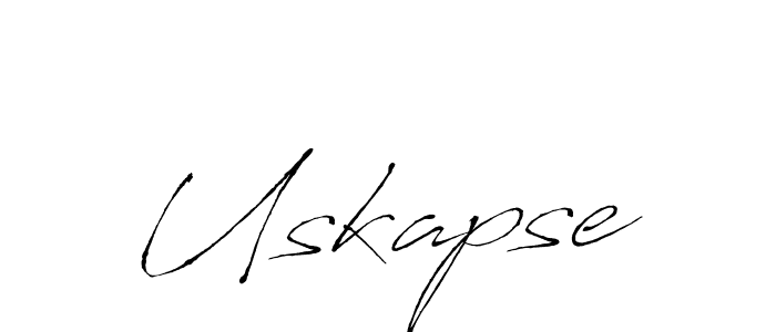 Make a beautiful signature design for name Uskapse. With this signature (Antro_Vectra) style, you can create a handwritten signature for free. Uskapse signature style 6 images and pictures png