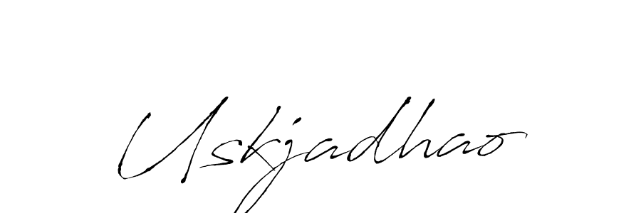 How to make Uskjadhao signature? Antro_Vectra is a professional autograph style. Create handwritten signature for Uskjadhao name. Uskjadhao signature style 6 images and pictures png