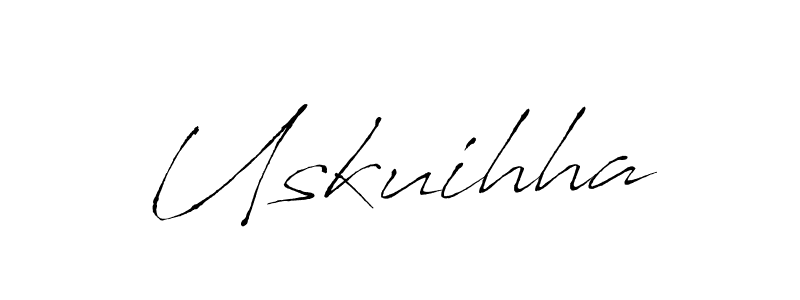 How to Draw Uskuihha signature style? Antro_Vectra is a latest design signature styles for name Uskuihha. Uskuihha signature style 6 images and pictures png