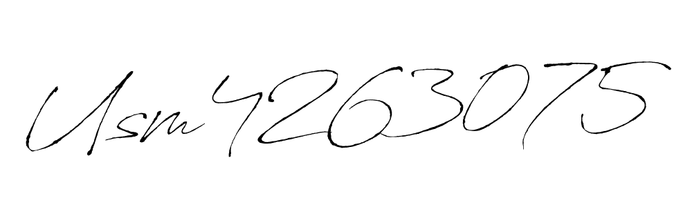 The best way (Antro_Vectra) to make a short signature is to pick only two or three words in your name. The name Usm4263075 include a total of six letters. For converting this name. Usm4263075 signature style 6 images and pictures png