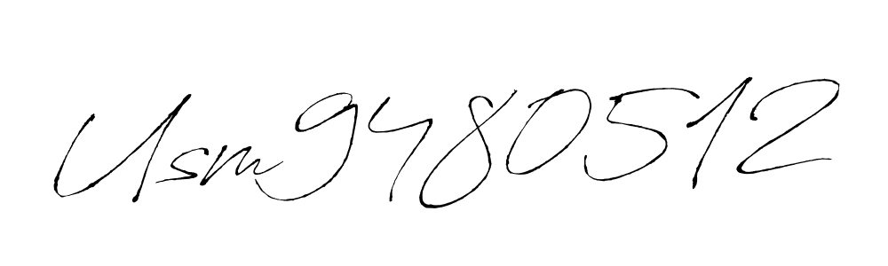 How to make Usm9480512 name signature. Use Antro_Vectra style for creating short signs online. This is the latest handwritten sign. Usm9480512 signature style 6 images and pictures png