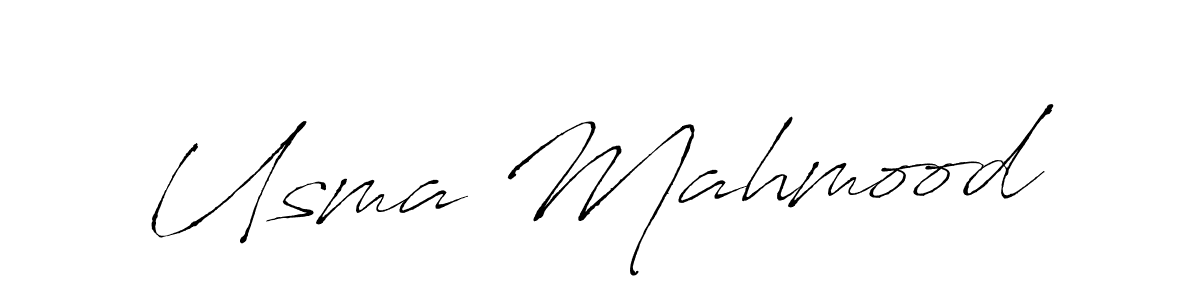 Also we have Usma Mahmood name is the best signature style. Create professional handwritten signature collection using Antro_Vectra autograph style. Usma Mahmood signature style 6 images and pictures png