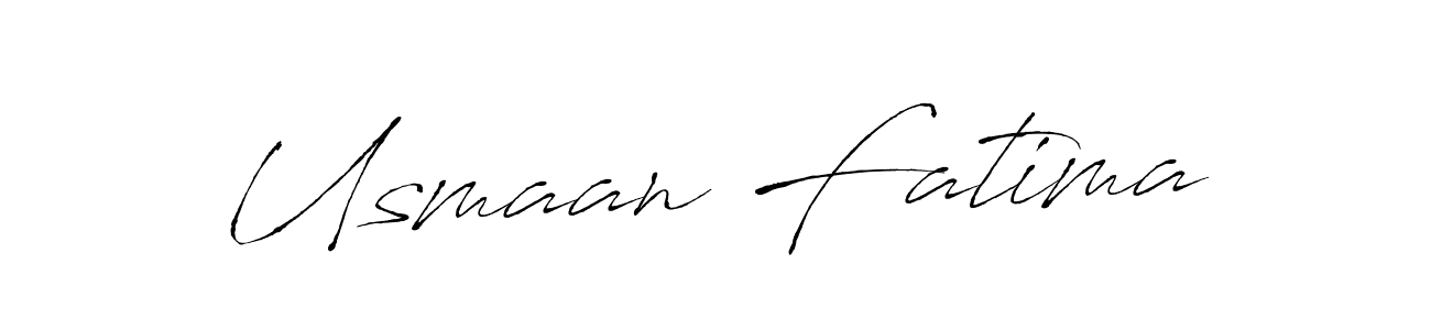 Make a beautiful signature design for name Usmaan Fatima. With this signature (Antro_Vectra) style, you can create a handwritten signature for free. Usmaan Fatima signature style 6 images and pictures png