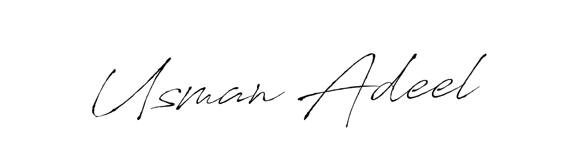 Antro_Vectra is a professional signature style that is perfect for those who want to add a touch of class to their signature. It is also a great choice for those who want to make their signature more unique. Get Usman Adeel name to fancy signature for free. Usman Adeel signature style 6 images and pictures png