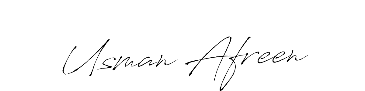 Make a beautiful signature design for name Usman Afreen. With this signature (Antro_Vectra) style, you can create a handwritten signature for free. Usman Afreen signature style 6 images and pictures png