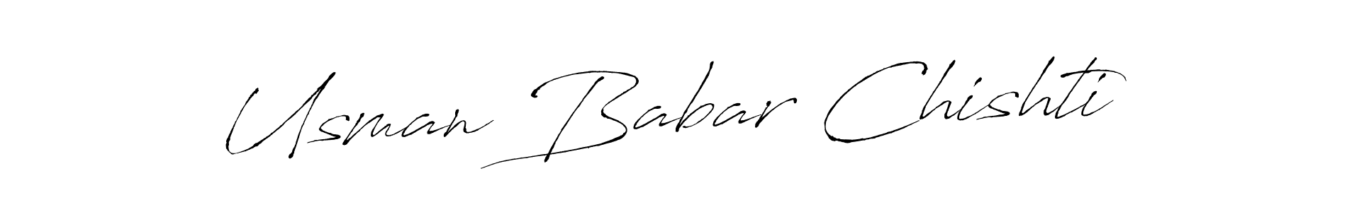 Also we have Usman Babar Chishti name is the best signature style. Create professional handwritten signature collection using Antro_Vectra autograph style. Usman Babar Chishti signature style 6 images and pictures png