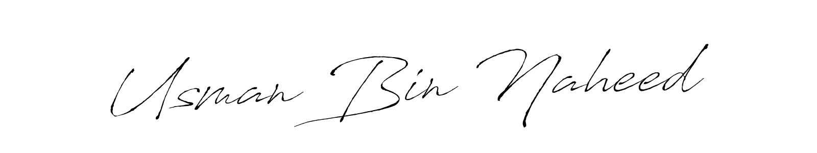 Design your own signature with our free online signature maker. With this signature software, you can create a handwritten (Antro_Vectra) signature for name Usman Bin Naheed. Usman Bin Naheed signature style 6 images and pictures png