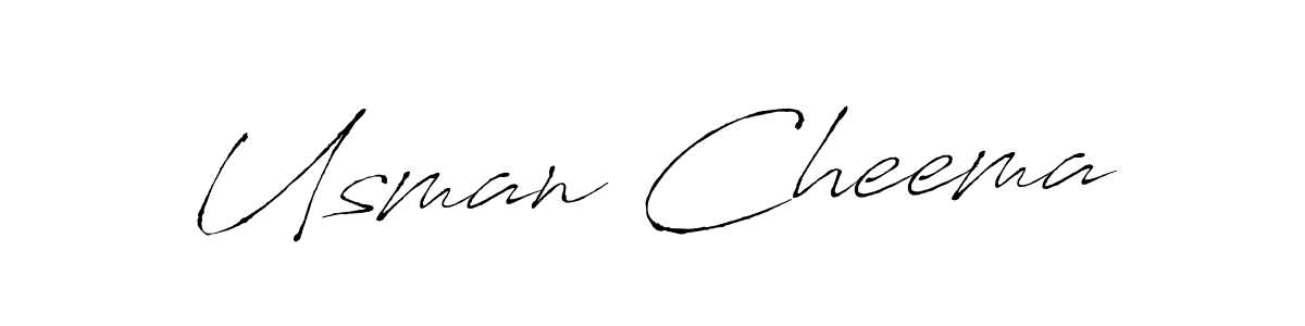 Make a beautiful signature design for name Usman Cheema. With this signature (Antro_Vectra) style, you can create a handwritten signature for free. Usman Cheema signature style 6 images and pictures png