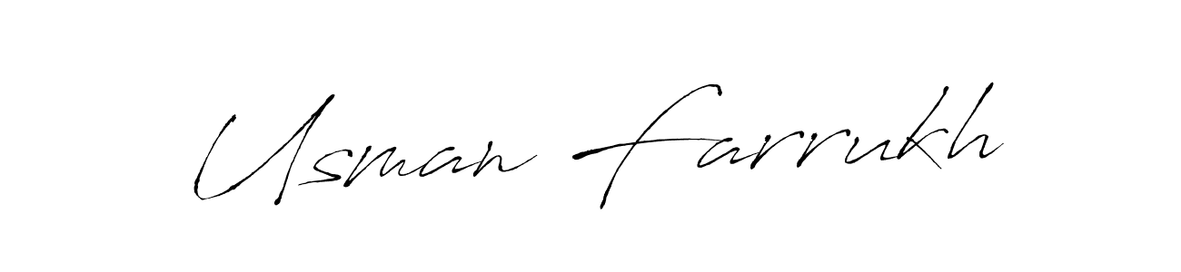 Create a beautiful signature design for name Usman Farrukh. With this signature (Antro_Vectra) fonts, you can make a handwritten signature for free. Usman Farrukh signature style 6 images and pictures png