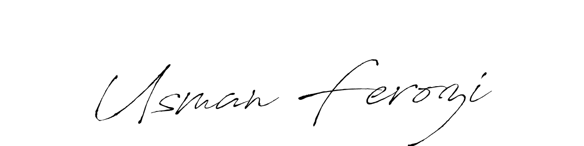 Create a beautiful signature design for name Usman Ferozi. With this signature (Antro_Vectra) fonts, you can make a handwritten signature for free. Usman Ferozi signature style 6 images and pictures png