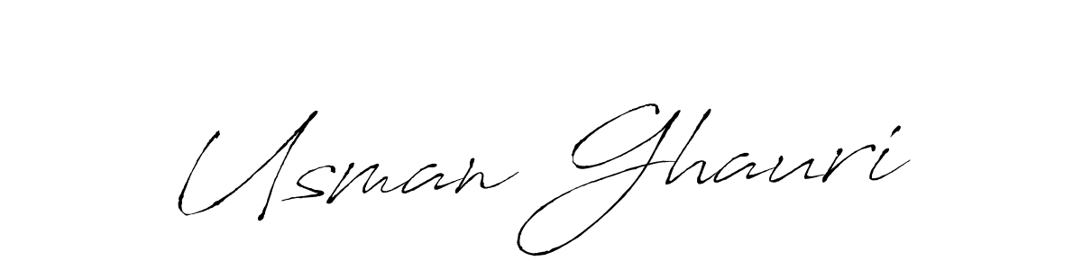 Design your own signature with our free online signature maker. With this signature software, you can create a handwritten (Antro_Vectra) signature for name Usman Ghauri. Usman Ghauri signature style 6 images and pictures png